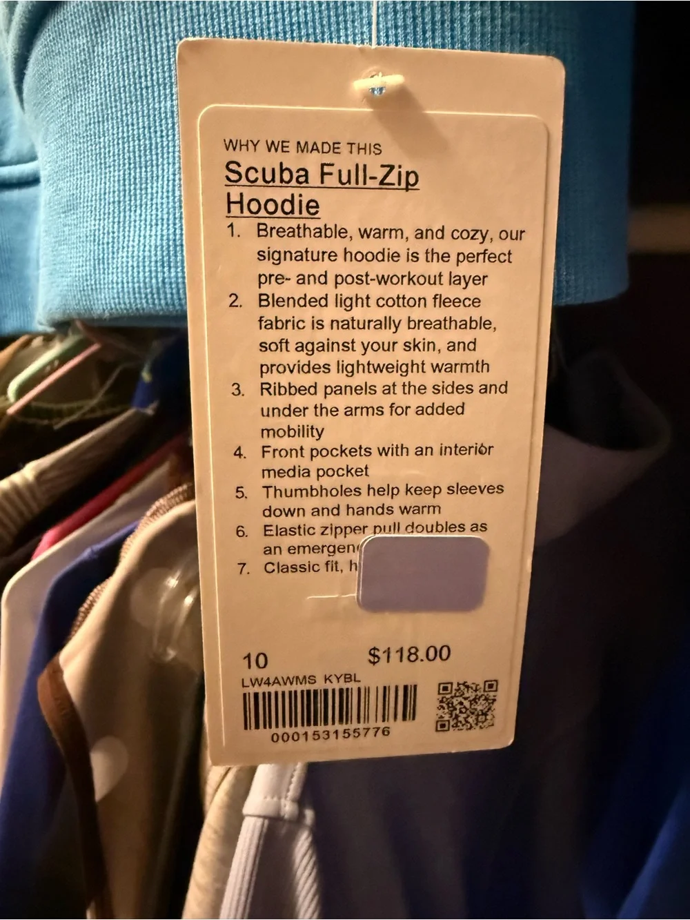 lululemon athletica Light Blue Full-Zip Hoodie